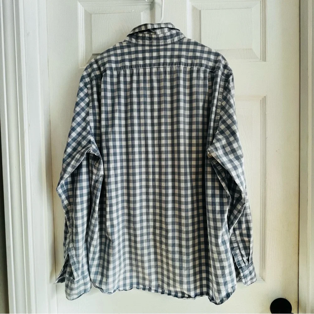 J. Crew Mercantile Flex XL Men's Blue Checkered Shirt